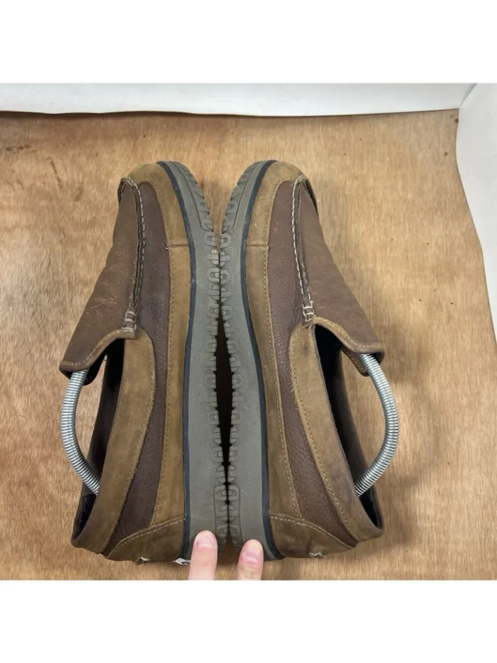 LL Bean Slippers Men Size 11 Shearling Lined Brown